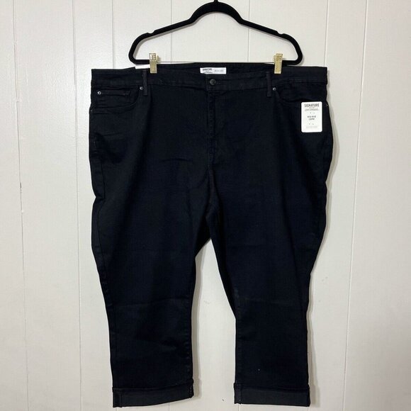Signature by Levi Strauss Women's Mid Rise Straight Black Jeans Size 28M NWT - Picture 1 of 10